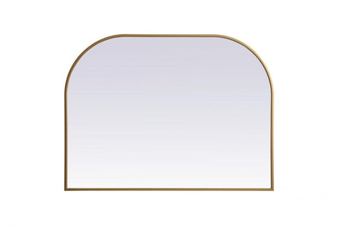 Elegant Lighting Blaire Metal Frame Arch Full Length Mirror 28x66 Inch in Black Model: MR1B2866BLK
