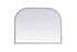 Elegant Lighting Blaire Metal Frame Arch Full Length Mirror 28x66 Inch in Black Model: MR1B2866BLK
