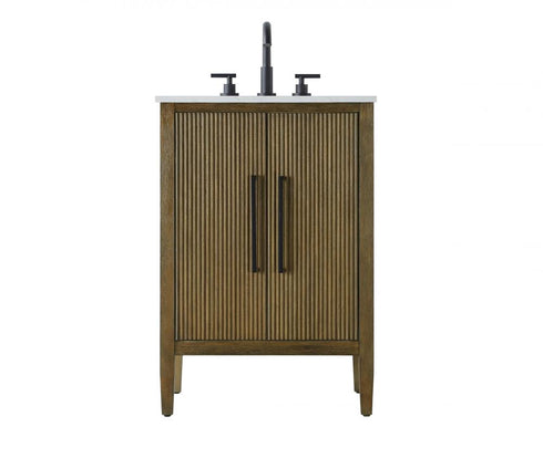 Elegant Lighting Blakely 24 inch Single Bathroom Vanity in Chocolate Oak Model: VF29624CO