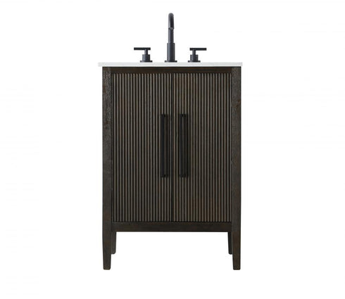 Elegant Lighting Blakely 24 inch Single Bathroom Vanity in Chocolate Oak Model: VF29624CO