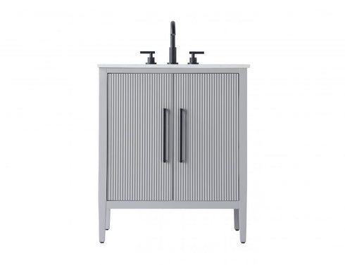 Elegant Lighting Blakely 30 inch Single Bathroom Vanity in Chocolate Oak Model: VF29630CO