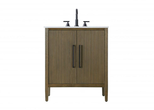 Elegant Lighting Blakely 30 inch Single Bathroom Vanity in Chocolate Oak Model: VF29630CO