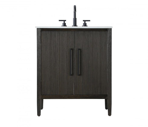 Elegant Lighting Blakely 30 inch Single Bathroom Vanity in Chocolate Oak Model: VF29630CO