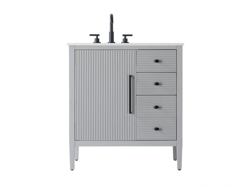 Elegant Lighting Blakely 32 inch Single Bathroom Vanity in Grey Model: VF29632GR