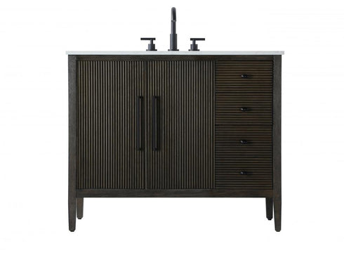 Elegant Lighting Blakely 42 inch Single Bathroom Vanity in Chocolate Oak Model: VF29642CO