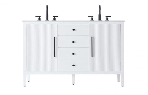 Elegant Lighting Blakely 54 inch Double Bathroom Vanity Inchocolate Oak Model: VF29654DCO