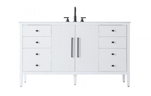 Elegant Lighting Blakely 60 inch Single Bathroom Vanity Inchocolate Oak Model: VF29660CO