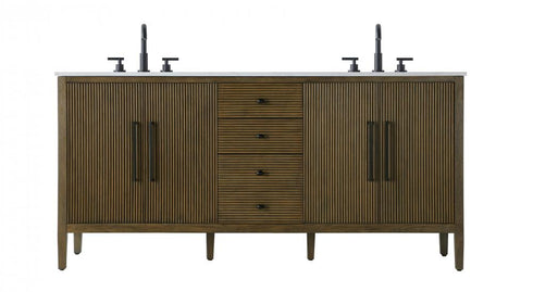 Elegant Lighting Blakely 72 inch Double Bathroom Vanity Inchocolate Oak Model: VF29672DCO