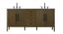 Elegant Lighting Blakely 72 inch Double Bathroom Vanity Inchocolate Oak Model: VF29672DCO
