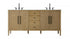 Elegant Lighting Blakely 72 inch Double Bathroom Vanity Inchocolate Oak Model: VF29672DCO