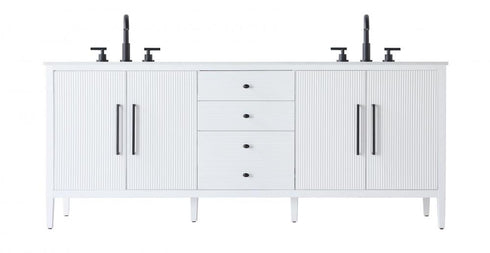 Elegant Lighting Blakely 84 inch Double Bathroom Vanity Inchocolate Oak Model: VF29684DCO