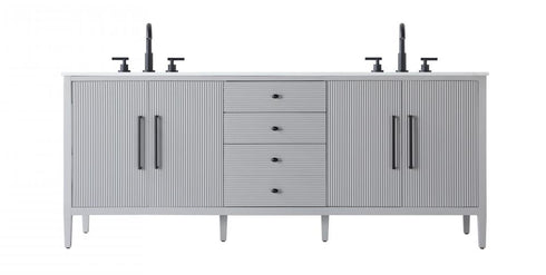 Elegant Lighting Blakely 84 inch Double Bathroom Vanity Inchocolate Oak Model: VF29684DCO