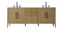 Elegant Lighting Blakely 84 inch Double Bathroom Vanity Inchocolate Oak Model: VF29684DCO