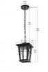 Elegant Lighting Bodine 7 inch Outdoor Pendant in Black Model: OD337H11BK