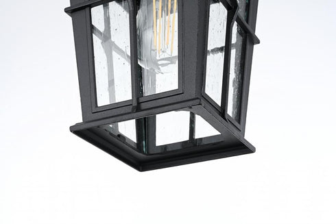 Elegant Lighting Bodine 7 inch Outdoor Pendant in Black Model: OD337H11BK