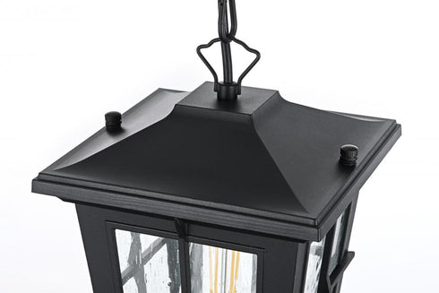 Elegant Lighting Bodine 7 inch Outdoor Pendant in Black Model: OD337H11BK
