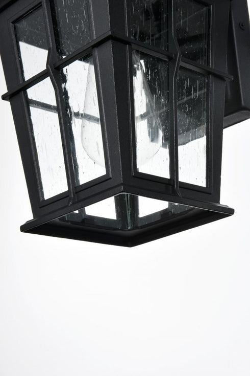 Elegant Lighting Bodine 7 inch Outdoor Pendant in Black Model: OD337W12BK