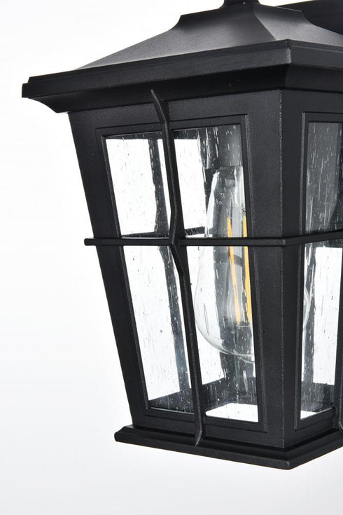 Elegant Lighting Bodine 7 inch Outdoor Pendant in Black Model: OD337W12BK