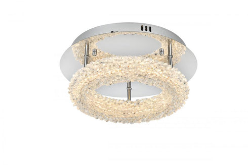 Elegant Lighting Bowen 14 Inch Adjustable LED Flush Mount in Chrome Model: 3800F14C