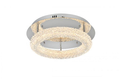 Elegant Lighting Bowen 18 Inch Adjustable LED Flush Mount in Chrome Model: 3800F18C