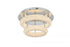 Elegant Lighting Bowen 18 Inch Adjustable LED Flush Mount in Chrome Model: 3800F18L2C