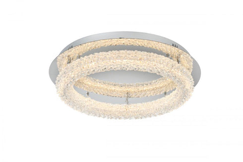 Elegant Lighting Bowen 22 Inch Adjustable LED Flush Mount in Chrome Model: 3800F22C