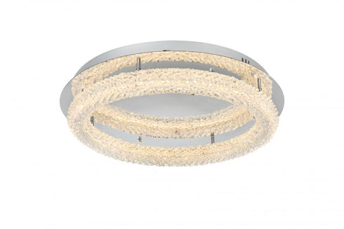 Elegant Lighting Bowen 26 Inch Adjustable LED Flush Mount in Chrome Model: 3800F26C