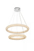 Elegant Lighting Bowen 28 Inch Adjustable LED Chandelier in Chrome Model: 3800G28C