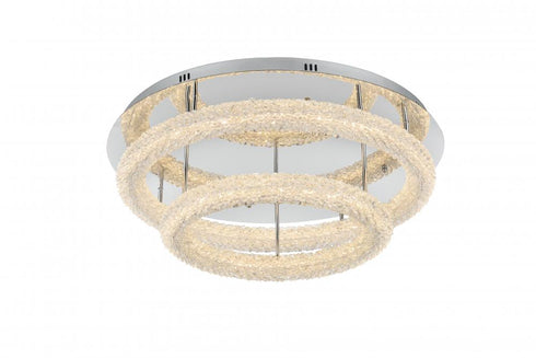 Elegant Lighting Bowen 29.5 inch LED Flush Mount in Chrome Model: 3800F30L2C