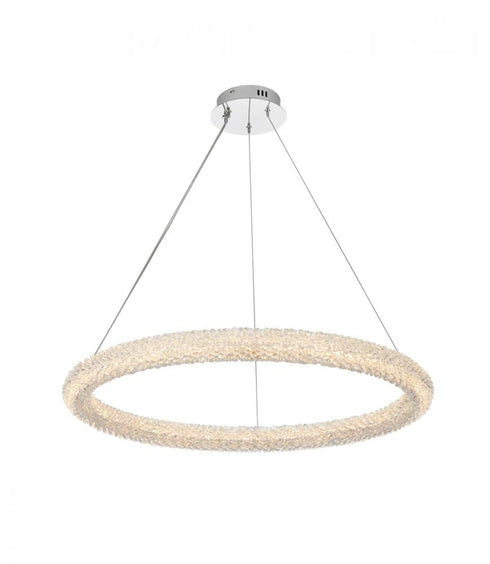 Elegant Lighting Bowen 32 Inch Adjustable LED Chandelier in Chrome Model: 3800D31C