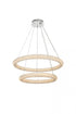 Elegant Lighting Bowen 32 Inch Adjustable LED Chandelier in Chrome Model: 3800G32C