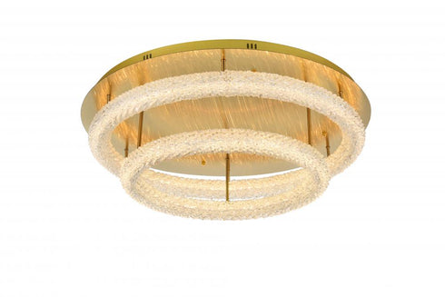 Elegant Lighting Bowen 33.5 inch LED Flush Mount in Chrome Model: 3800F33C