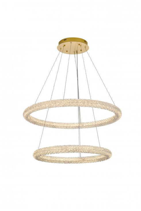 Elegant Lighting Bowen 35.5 inch LED chandelier in chrome Model: 3800G36C