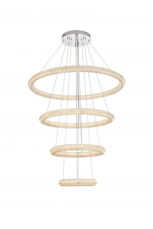 Elegant Lighting Bowen 42 inch LED chandelier in chrome Model: 3800G41C