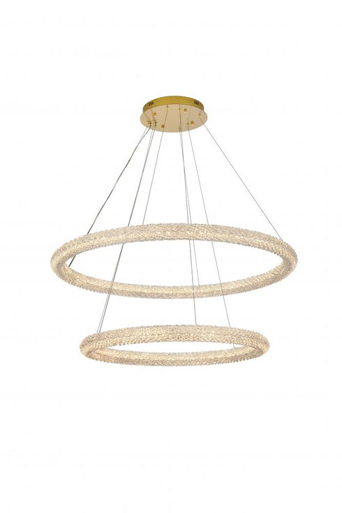 Elegant Lighting Bowen 42 inch LED chandelier in chrome Model: 3800G42C