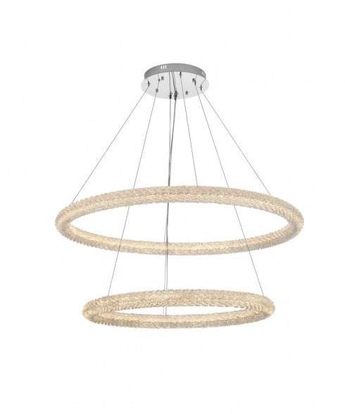 Elegant Lighting Bowen 42 inch LED chandelier in chrome Model: 3800G42C