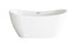 Elegant Lighting Bristol 59 inch Bathtub in Glossy White with Brushed Gold Trim Model: BT30459GW-BGD