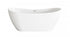 Elegant Lighting Bristol 67 inch Bathtub in Glossy White with Brushed Gold Trim Model: BT30467GW-BGD