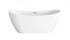 Elegant Lighting Bristol 67 inch Bathtub in Glossy White with Brushed Gold Trim Model: BT30467GW-BGD