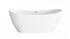 Elegant Lighting Bristol 67 inch Bathtub in Glossy White with Brushed Gold Trim Model: BT30467GW-BGD