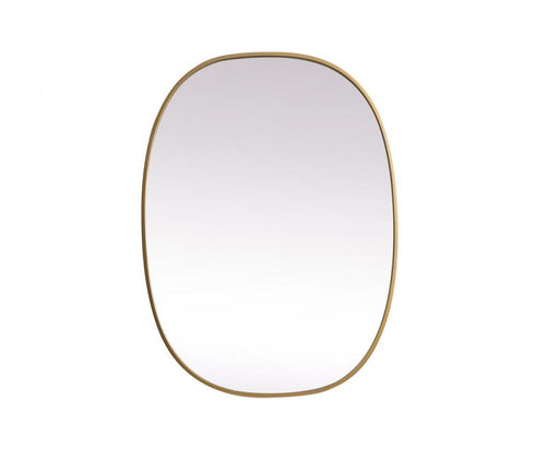 Elegant Lighting Brynn Metal Frame Oval Mirror 24x60 Inch in Silver Model: MR2B2460SIL