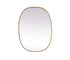 Elegant Lighting Brynn Metal Frame Oval Mirror 24x60 Inch in Silver Model: MR2B2460SIL