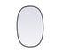 Elegant Lighting Brynn Metal Frame Oval Mirror 24x60 Inch in Silver Model: MR2B2460SIL