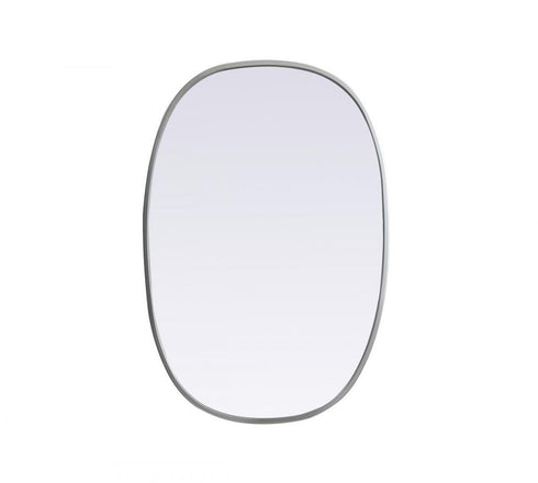 Elegant Lighting Brynn Metal Frame Oval Mirror 24x60 Inch in Silver Model: MR2B2460SIL