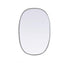 Elegant Lighting Brynn Metal Frame Oval Mirror 24x60 Inch in Silver Model: MR2B2460SIL