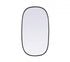 Elegant Lighting Brynn Metal Frame Oval Mirror 24x60 Inch in Silver Model: MR2B2460SIL