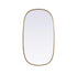 Elegant Lighting Brynn Metal Frame Oval Mirror 24x60 Inch in Silver Model: MR2B2460SIL
