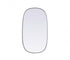 Elegant Lighting Brynn Metal Frame Oval Mirror 24x60 Inch in Silver Model: MR2B2460SIL
