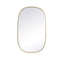 Elegant Lighting Brynn Metal Frame Oval Mirror 24x60 Inch in Silver Model: MR2B2460SIL