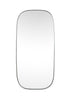 Elegant Lighting Brynn Metal Frame Oval Mirror 24x60 Inch in Silver Model: MR2B2460SIL